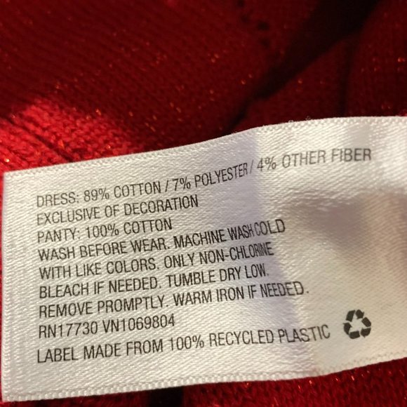 CAT & JACK Baby Sweater Dress, Red, Size: 6-9 mo. - Picture 8 of 8